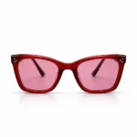 عینک آفتابی قرمز زنانه مناسب استایل‌های فشن و صورت‌های متناسب