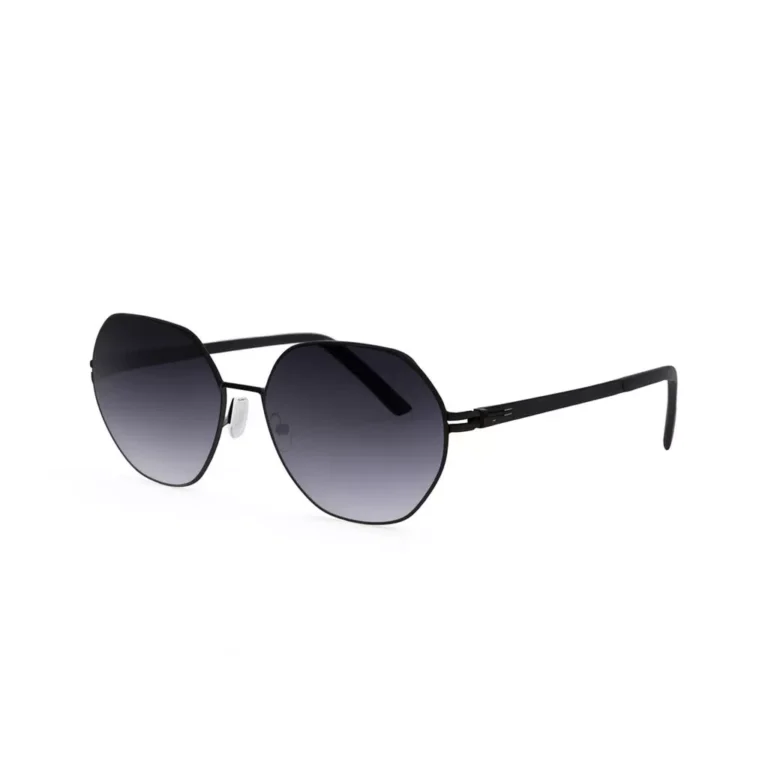 عینک آفتابی ic berlin مشکی مات، فریم سبک و مناسب استایل روزمره