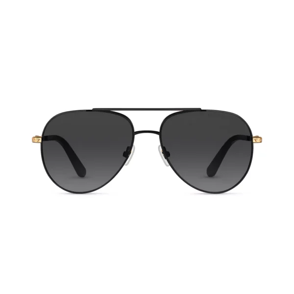 عینک آفتابی Louis Vuitton Z0768 با لنز دودی و فریم فلزی مناسب استایل رسمی