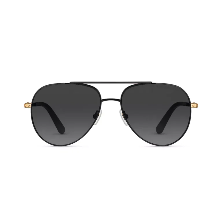 عینک آفتابی Louis Vuitton Z0768 با لنز دودی و فریم فلزی مناسب استایل رسمی