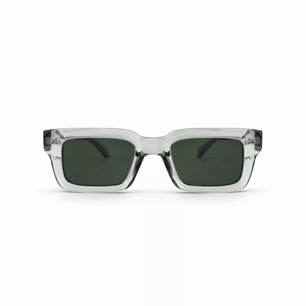 عینک آفتابی ریبن با فریم شفاف کریستالی و لنز سبز یشمی مدرن