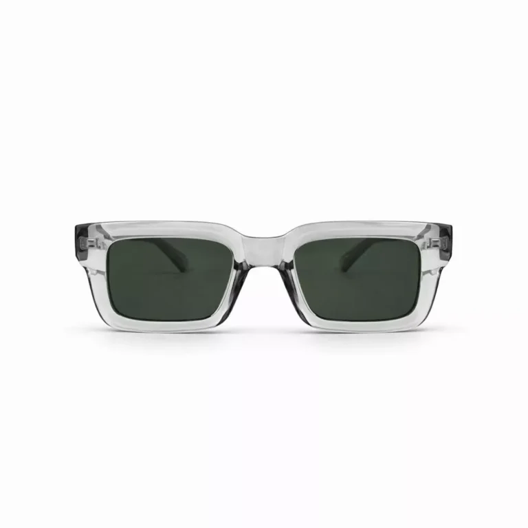 عینک آفتابی ریبن با فریم شفاف کریستالی و لنز سبز یشمی مدرن