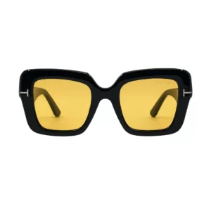 عینک آفتابی Tom Ford FT1157 فریم مربعی مشکی با لنز زرد UV400