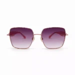 نمای روبه‌روی عینک آفتابی زنانه با فریم فلزی مربعی و محافظ UV400